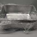 Stainless Steel Tray Dish Plate, Food Storage Container for Fruit Vegetables Rectangle Metal Dinner Plates for BBQ, Dining, Party, Buffet, Dishwasher Safe (L) Set of 4