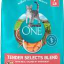 Purina ONE Natural Dry Cat Food, Tender Selects Blend With Real Salmon - 7 lb. Bag (EXP 02/03/27)