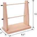 WILLOWDALE Wooden Yarn Holder for Knitting & Crochet Supplies, 2-Tier Yarn Storage Organizer Rack, 4 Crochet Yarn Ball Holder, Yarn Dispenser Crochet Tools and Accessories Arts & Crafts Supplies