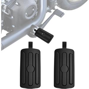 Motorcycle Foot Pegs, Passenger Foot Peg Male-Mount Aluminum Footrest Pedal Fit for Harley Street Glide Road King Road Electra Glide Sportster 883 1200 Dyna Softail Black)