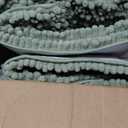 Smiry Bathroom Rugs Sets 2 Piece, Soft Absorbent, Non Slip Rubber Backing Machine Washable Quick Dry Bath Rug and U-Shaped Toilet Rug for Tub, Shower and Floor (24" x 16" Plus 24" x 20", Sage Green)