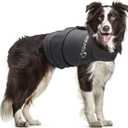 Zeaxuie Baby-Use-Grade Dog Anxiety Vest, Breathable Dog Jacket Wrap for Thunderstorm, Travel, Fireworks, Vet Visits- Calming Coat for Small, Medium & Large Dogs-L-Gray (Grey)