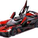 Toy Car Model for Bugatti Compatible with 1:24 Bugatti Bolide Alloy Diecast Car Toy with Lights and Music, Pull Back Car Toys for Kids Boys Girls Gift (Red)