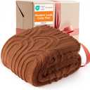 Bedsure GentleSoft Burnt Orange Throw Blanket for Couch - Super Soft & Cozy Fall Blankets for Women, Cute Fluffy Fleece Throw for Girls, Room Decor Aesthetic Gifts for Women, 50x60 Inches