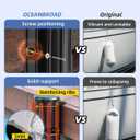 OCEANBROAD Boat Bumpers for Docking, Boat Dock Bumpers for Edge & Side, Marine Fender Guard with Stainless Steel Hardware, UV-Resistant PVC, Vertical Dock Protection for Straight Edge Installation