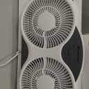 Comfort Zone Window Fan for Bedroom, 9 inch 3 Speed Dual Fans with Auto-Locking Expanders, 3 Modes (Cool, Circulate, Exhaust), Remote Control, Fabric Cover plus Bug Screen, White