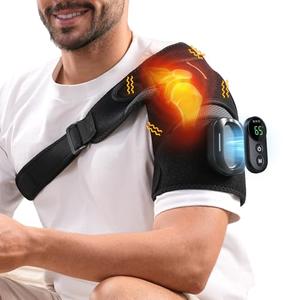 HOMVIMI Cordless Shoulder Heating Pad with Detachable Remote, 5 Heat and 5 Vibration Heated Shoulder Wrap, Shoulder Brace Massager for Pain Relief, Warm Gifts for Women Men