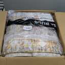 10x14 Area Rugs,Ultra-Thin Washable Rugs for Living Room,Non-Slip Lightweight Foldable Area Rug,Stain Resistant Vintage Large Rugs (Brown/Gold, 10'x14')