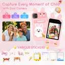 Kids Smart Phone for Girls Ages 3-8, No WiFi Toy Phone with 2.8" Touchscreen, Dual Camera, 32GB Card, Games, Music & Stories, Toddler Learning Cell Phone, Birthday for Kids (Pink)