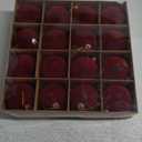 16 Pcs Velvet Christmas Tree Ornament Set - 3.15-Inch Flocked Shatterproof Christmas Balls, Bulk Hanging Xmas Baubles for Holiday Parties, Weddings & Home DecorationBurgundy Red