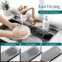 eormoe Kitchen Faucet Absorbent Mat - Diatomaceous Earth Splash Guard for Sink Faucet, Aesthetic Water Absorbing Stone Tray in The Modern Home [Grey, 23.6" x 3.9"]
