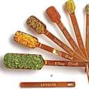 2lbDepot Copper Measuring Spoons for Baking/Cooking, Set of 7 Includes Bonus Leveler, Premium Kitchen use Stainless Steel, Metal, Rust Proof, Narrow Design fits into Spice Jars