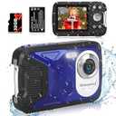 Waterproof Digital Camera with 32GB Card HD 1080P 36MP Underwater Digital Camera for Kids Teens Students Boys Girls