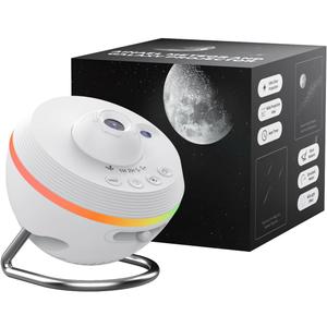 Galaxy Projector, Star Projector Home Planetarium Space Ceiling Starry Sky Night Light with Light Strip, Meteor and Galaxy Projector for Kid Adult Bedroom Christmas Gift (White)