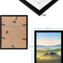 HUKONHEP 22x30 Black Picture Frames, Photos Frame with Plexiglass, Wall Gallery Photo Frames, Horizontal and Vertical for Wall Mounting, Home Office Decoration