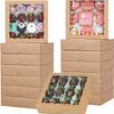 50pcs 8x8x2 Inches Brown Cookies Boxes Packaging Chocolate Covered Strawberries & Cakesickle Boxes