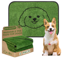 Qeils Reusable Puppy Pads, Washable Pee Pads for Dogs 2 Pack Durable Absorbent Leakproof Dog Training Pads for Home or Travel, NonSlip Wee Wee Pads Potty Pads 18"x24"