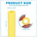 PATIKIL 2 Pcs Pipe Insulation Foam Tube, Heat Preservation Foam Pipe Tubing Covers 3/8" (10mm) ID x 3.3FT x 13/16" OD for Handle Heat Water Pipe Freeze Protection, Yellow