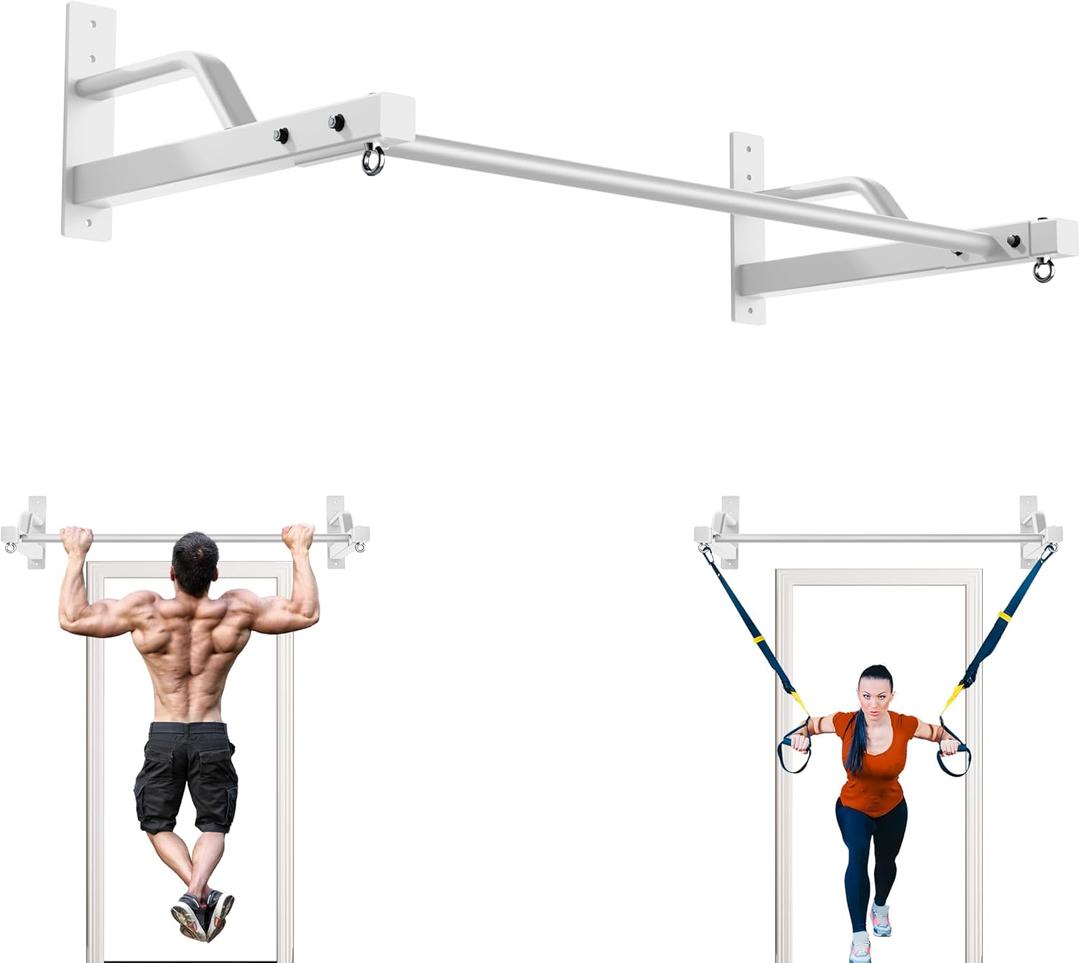 2025 Upgrade Pull Up Bar Wall Mounted - 600 lbs Heavy Duty Strength Training Pull-Up Bars, Ideal Rogue Pull Up Bar for Home and Commercial Gym, Easy Installation Chin Up Bar, Versatile Garage Pullup Bar