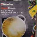 Mueller RapidTherm Portable Induction Cooktop, 1800W Hot Plate Electric Stove Top Burner. 8 Temp Levels, Auto-Off & Pot Detection, LED Display, Child Lock, 4 Programs, Burners for Cooking