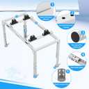 Mini Split Ground Stand, Heavy Duty Adjustable Mini Split Stand Support 400LBS Load Capacity, Fit for 9,000-12,000 BTU Ductless Air Conditioners Heat Pump