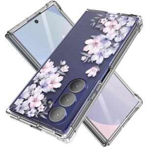 For Samsung Galaxy Z Fold 7 Case 5G Flowers Slim Anti-Drop Shockproof Protective Soft Shockproof Clear Phone Protective Covers 8.2 Inch for Women Men (Foliolosa)