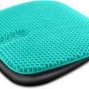masteymoh Gel Seat Cushion for Long Sitting, Gel Cushions for Pressure Sores Relief, 18.5x17.3x1.2 Inches Cooling Gel Car Seat Cushion, Seat Cushions for Office Chairs with Breathable Nonslip Cover, 1.2-Inch Thick