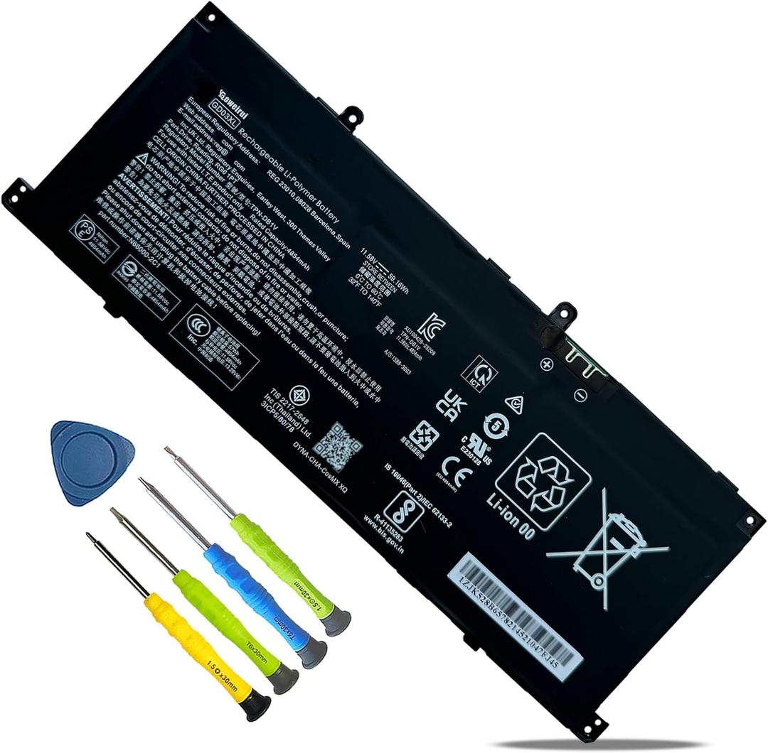 GD03XL N66215-005 Laptop Battery Replacement for HP Envy x360 14 2-in-1 14-fa0000, OmniBook X 14, EliteBook Ultra G1q Series GD03059XL N66000-1E1 GD03XL N66215-005 Laptop Battery Replacement for HP Envy x360 14 2-in-1 14-fa0000, OmniBook X 14, EliteBook Ultra G1q Series GD03059XL N66000-1E1