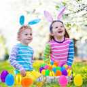 300 PCS Easter EggsPlastic 2.4" Bright Colorful Eggs with Golden Eggs, Easter Egg Fillers for Easter Egg Hunt Candy Filling Party Decorations and Kids Gifts