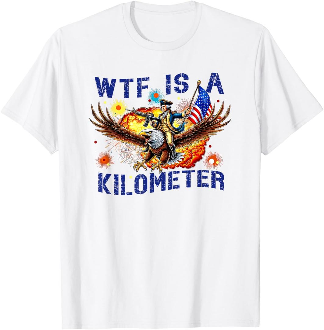 WTF Is A Kilometer Eagle T-Shirt White