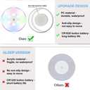 3 PCS Colorful LED Cocktail Coaster, Round Ultra-Thin LED Drink Coaster Luminous Coaster, 3.9-inch Non-Slip & Waterproof Transparent Beer Beverage Coasters for Club, Bar, Party Wedding Halloween