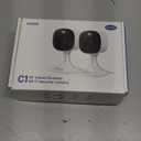 2K Cameras for Home Security-Outdoor/Indoor Camera for Dog/Cat/Pet/Nanny/Baby/Elderly, Color Night Vision, White Light, Siren, 24/7 SD Recordings, Works with Alexa, Plug in (C1-White-2pack-2.4G)