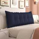 Daneey Large Headboard Pillow Queen Soft Daybed Pillows Bolster for Bed Back Pillow for Sitting in Bed Long Pillow for Bed Reading Pillow Adult Couch Sofa Backrest, Removable Cover