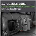 Leather Car Seat Covers for 2019-2026 Silverado/Sierra Crew Cab,Black