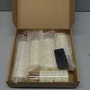 Flameless LED Candles with Timer 5 Pc Flickering Flameless Candles for Romantic Ambiance and Home Decoration Stable Acrylic Shell,with Embedded Star StringBattery Operated CandlesIvory