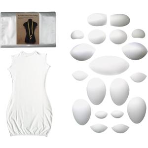 Pro Modular Dress Form Padding Plus Size Kit (24 Pieces) - Adjustable Body Form Set for Sewing and Mannequin - Adult Female Dress Padding - Making and Tailoring Accessories