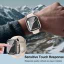 3 x 2 in 1 Case for Apple Watch Series 10 Series 11 Screen Protector 46mm Accessories,Lightweight Hard PC Bumper Built-in HD Tempered Glass Overall Protective Face Cover Compatible iWatch (Clear)