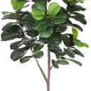 LYERSE Artificial Fiddle Leaf Fig Tree - 6.5ft Faux Ficus Lyrata Plant with 108 Fiddle Leaves Fake Fig Silk Tree in Pot Artificial Tree for Indoor Outdoor Home Office Perfect Housewarming