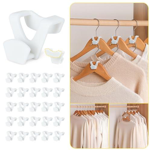 Smartor Clothes Hanger Connector Hooks 120 Pack, Closet Storage and Organization as Hangers Space Saving, Hanger Add on Hook as Closet Organizer, Stacking Hangers, Cascading Space Saver, White