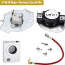 WP3387747 3387747 Dryer Heating Element Kit-Compatible With Whirlpool Cabrio Kenmore He2 Kenmore Elite He3 Maytag Dryers- GEW9250PW0 GEQ9800PW1 WD05X30818 GEQ9800PW2 GEQ9800PW1 MEDB835DW4 By TOMOON