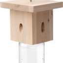 1 PCS Wood Carpenter Bee Trap for Outside - Best Bee Trap - Nature Hanging Carpenter Bee Traps Plastic Jar Outdoor - Insect Traps