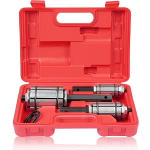 DAYUAN 3 Pcs 1-1/8'' to 3-1/2'' Exhaust Pipe Expander Tool Set, Tail Pipe Spreader Kit Compatible with Most Vehicles and Trucks (Orange-red)