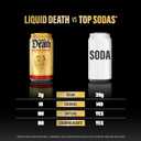 Liquid Death Soda-Flavored Sparkling Water - Grave Fruit (Grapefruit Flavor), Less Sugar*, Huge Flavor, No Caffeine, No Artificial Sweeteners, 12 Fl Oz (Pack of 12)