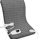 Deepsoon Heating Pad,Electric Heating Pads for Back,Neck,Abdomen,Moist Heating Pad for Shoulder,Knee,Arms,Legs,Dry/Moist Heat & Auto Shut Off,Christmas Gifts for Men and Women,Dark Gray,24x12 Inch