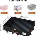 Freebat Under Bed Storage Organizer with Wheels, Underbed Container with Clear Lid Cover, Storage Bag Box with Visiable Window for Clothes, Bedsheet, Pillow, 2 Pack5.5 inches