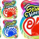 Giant Snap Hand-Jumbo Sticky Hands Toy (4 Pack Assorted) Large Stretchy Toy for Kids. Party Favors, Classroom Prizes, Birthday Gifts Easter Day Goodie Bags Stuffers Bulk. 414-4s
