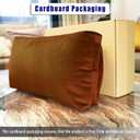 Velvet Recliner Head Pillow with Non-Slip Base - Adjustable Neck Support for Pain Relief in Home, Office and Travel (Pumpkin)