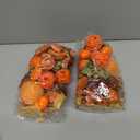 ANDALUCA Orange Decorative Vase Filler Bag with Mini Pumpkins, Orbs, Balls & Flowers Bowl Filler Decor (Pumpkin Orange)