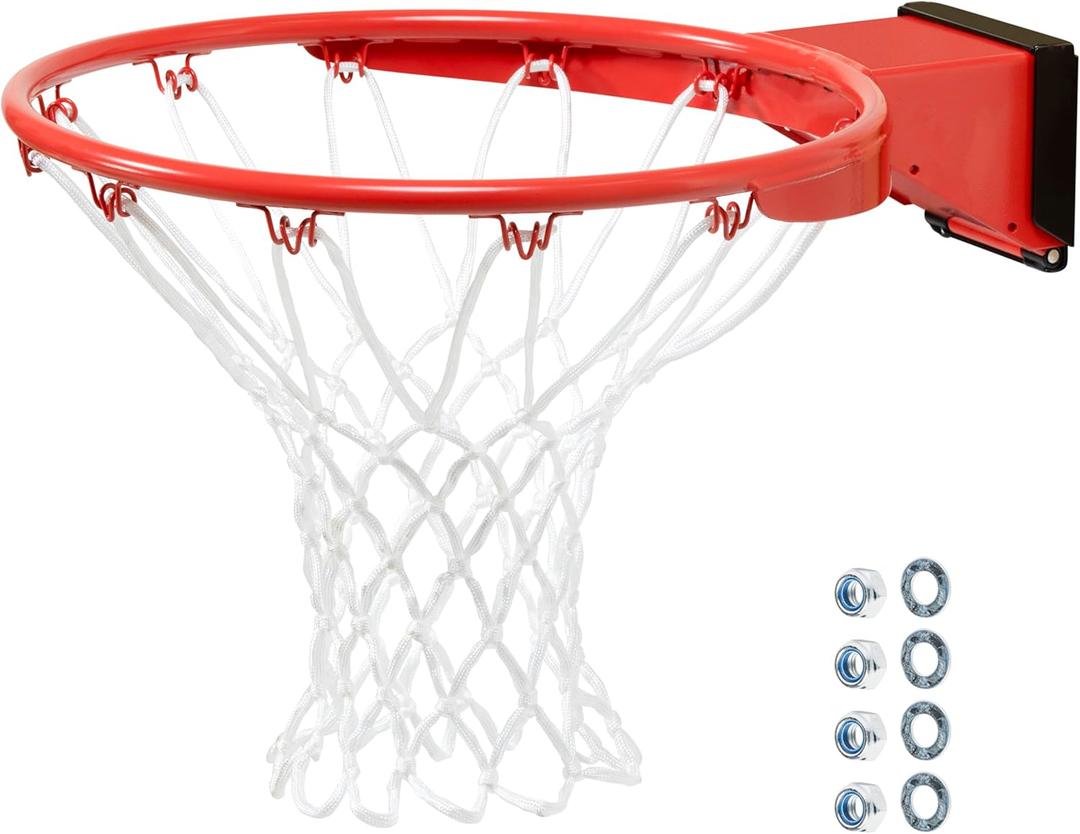 Silverback Deluxe Breakaway Rim with Nylon Net Compatible NXT and Goaliath GoTek In-Ground and Wall-Mounted Basketball Hoops