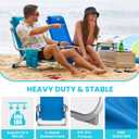 #WEJOY Beach Chair for Adults, Reclining Adjustable Position,Lay Flat Lightweight Folding Portable Aluminum Chair with Backpack Straps,Padded headrest, Heavy Duty 400 lbs Lawn Chair for Beach, 2 Pack